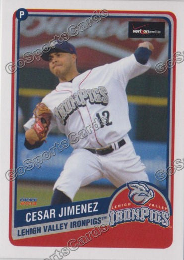 2013 Lehigh Valley IronPigs SGA 2nd Cesar Jimenez