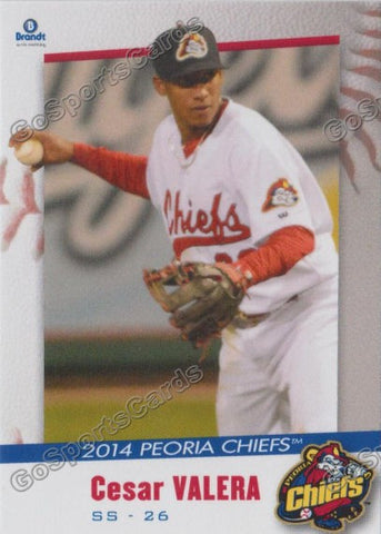 2014 Peoria Chiefs Cesar Valera