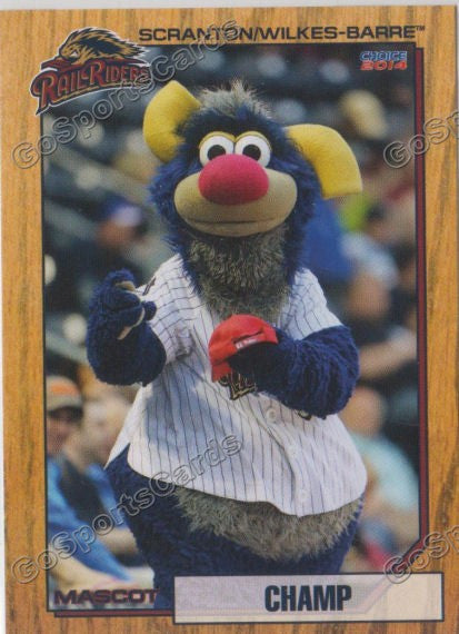 2014 Scranton Wilkes Barre Railriders Champ Mascot