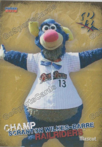 2016 Scranton Wilkes Barre RailRiders Champ Mascot