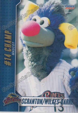 2017 Scranton Wilkes Barre RailRiders Champ Mascot