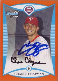 Chance Chapman 2008 Bowman Orange #'ed to 250 (Autograph)