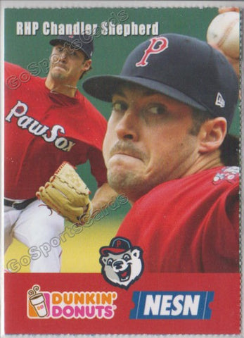 2018 Pawtucket Red Sox Dunkin Donuts SGA Chandler Shepherd