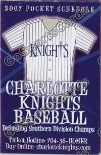 2007 Charlotte Knights Pocket Schedule