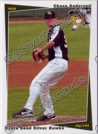 2010 South Bend Silver Hawks Chase Anderson