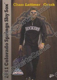2011 Colorado Springs Sky Sox Chase Lattimer