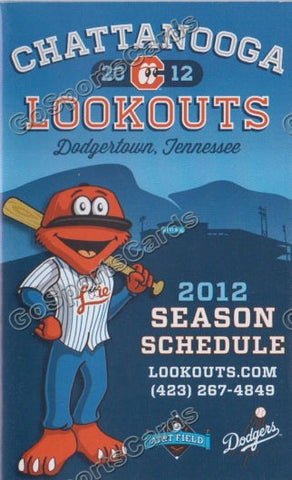 2012 Chattanooga Lookouts Pocket Schedule