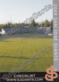 2009 San Jose Giants Checklist Field View