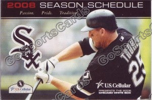 2008 Chicago White Sox Thome Pocket Schedule