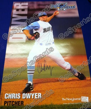 Chris Dwyer 2010 Wilmington Blue Rocks SGA Autographed Poster