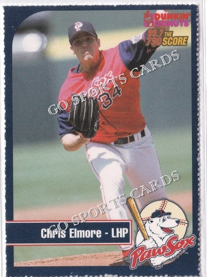2003 Pawtucket Red Sox Dunkin Donuts SGA Chris Elmore