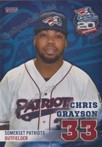 2017 Somerset Patriots Chris Grayson