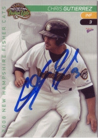 Chris Gutierrez 2008 New Hampshire Fisher Cats (Autograph)
