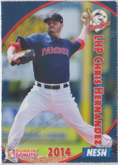 2014 Pawtucket Red Sox SGA Dunkin Donuts Chris Hernandez