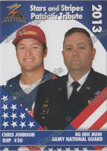 2013 Salem Keizer Volcanoes Stars and Stripes SGA Chris Johnson