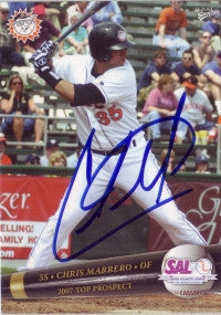 Chris Marrero 2007 SAL South Atlantic League Top Prospects (Autograph)