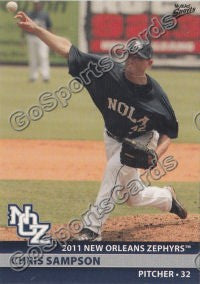 2011 New Orleans Zephyrs Chris Sampson