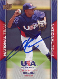 Christian Colon 2009 Upper Deck USA Baseball (Autograph)
