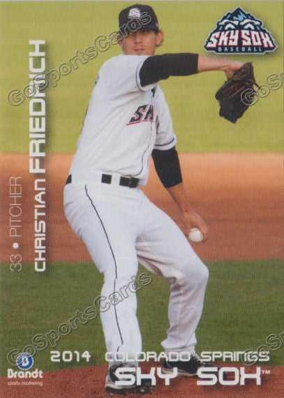 2014 Colorado Springs Sky Sox Christian Friedrich