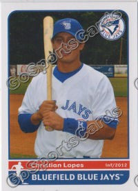 2012 Bluefield Blue Jays Christian Lopes