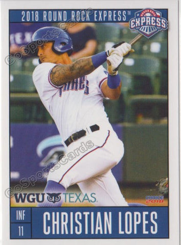 2018 Round Rock Express Christian Lopes