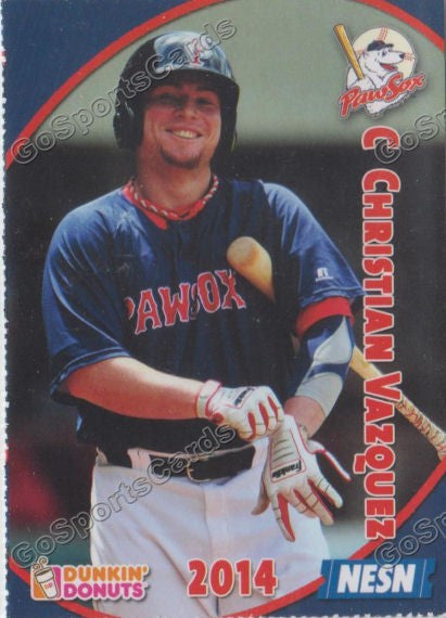 2014 Pawtucket Red Sox SGA Dunkin Donuts Christian Vazquez
