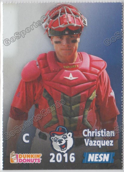 2016 Pawtucket Red Sox SGA Dunkin Donuts Christian Vazquez