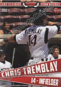 2011 Lake Elsinore Storm Chris Tremblay