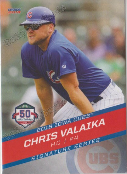 2018 Iowa Cubs Chris Valaika