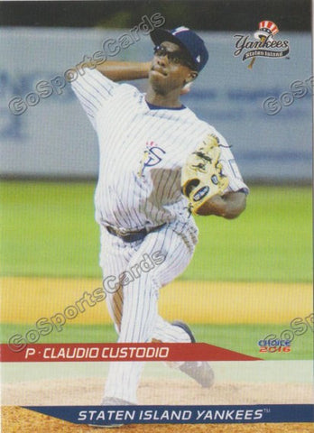 2016 Staten Island Yankees Claudio Custodio