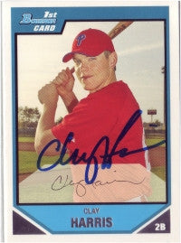 Clay Harris 2007 Bowman Prospect #107 (Autograph)
