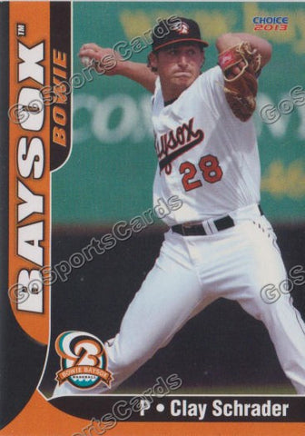 2013 Bowie BaySox Clayton Clay Schrader