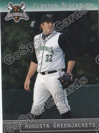 2012 Augusta GreenJackets Clayton Blackburn