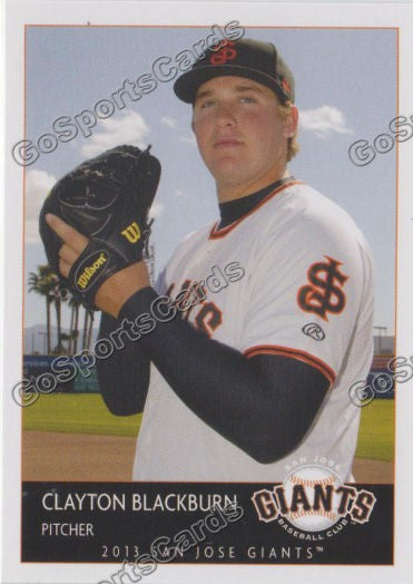 2013 San Jose Giants Clayton Blackburn