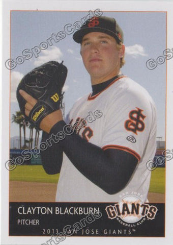 2013 San Jose Giants Clayton Blackburn