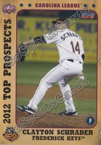2012 Carolina League Top Prospects Clayton Schrader