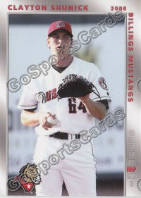 2008 Billings Mustangs Clayton Shunick