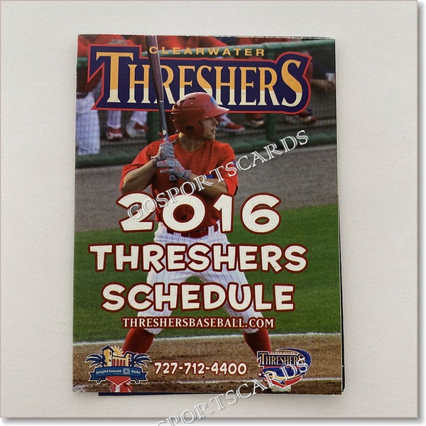 2016 Clearwater Threshers Pocket Schedule B