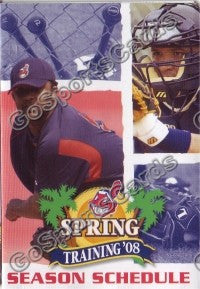 2008 Cleveland Indians Spring Training Pocket Schedule