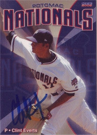 Clint Everts 2008 Choice Potomac Nationals (Autograph)