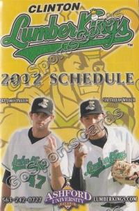 2012 Clinton LumberKings Pocket Schedule (James Paxton Taijuan Walker)