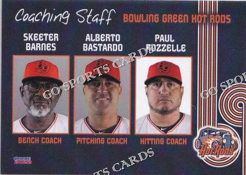 2022 Bowling Green Hot Rods Skeeter Barnes Alberto Bastardo Paul Rozzelle