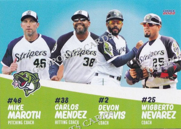 2022 Gwinnett Stripers Mike Maroth Carlos Mendez Wigberto Nevarez Devon Travis