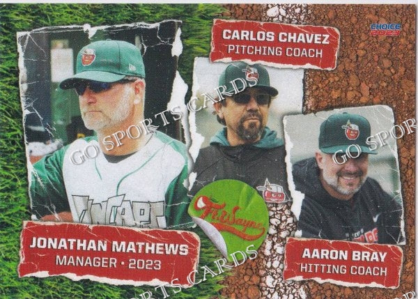 2023 Fort Wayne TinCaps Jonathan Mathews Carlos Chavez Aaron Bray