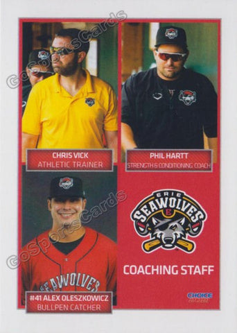 2021 Erie Seawolves Alex Oleszkowicz Chris Vick Phil Hartt