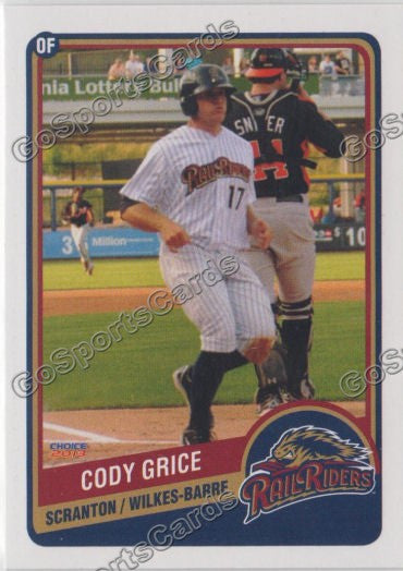 2013 Scranton Wilkes Barre RailRiders Cody Grice