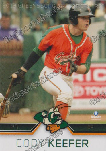 2013 Greensboro Grasshoppers Cody Keefer