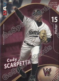 2009 Wisconsin Timber Rattlers DAV Cody Scarpetta