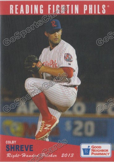 2013 Reading Fightins Phils Updated SGA 2nd Colby Shreve