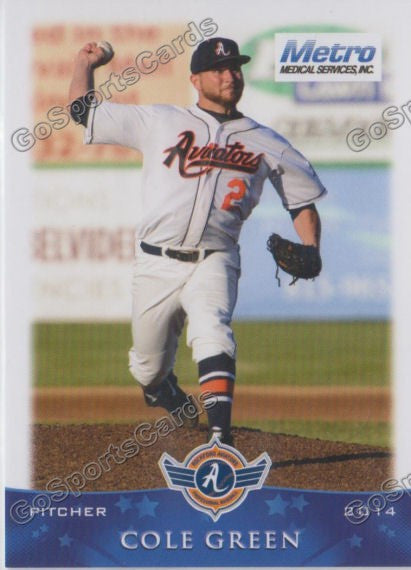 2014 Rockford Aviators Cole Green